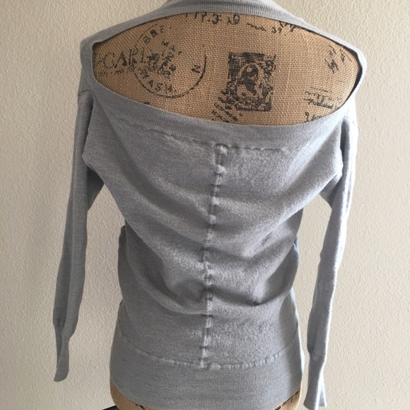 Alexander Wang grey wool cardigan w/ cutout sm - Picture 8 of 10